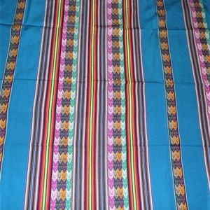 Turquoise Small Blanket Manta from Peru